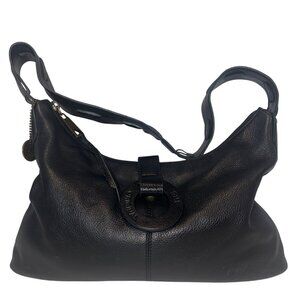 The Sak Women Handbag Small Blk Pebbled Leather Hobo Classic Casual Boho Capsule
